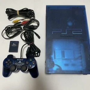 Consola PlayStation2 PS2 azul océano azul transparente SCPH-37000 NTSC-J importación de Japón - Imagen 1 de 7