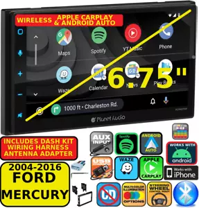 04-16 FORD F & E SERIES WIRELESS APPLE CARPLAY ANDROID AUTO CAR NAVIGATION RADIO - Picture 1 of 12