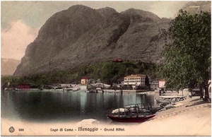Grand Hotel & Lago di Como Menaggio Italy Lake 1910s Postcard Brunner & Co - Picture 1 of 2