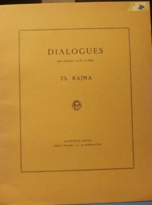 Clarinet & Piano: Dialogues by Thomas Rajna  New Out of Print - Image 1 of 3