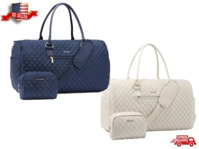 Bolsa de viaje para mujer con bolsa de artículos de tocador y bolsillo húmedo fin de semana Foto 1 de 4