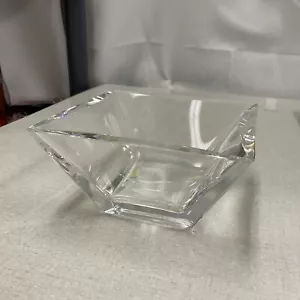 KOSTA BODA SQUARE BOWL 37846 CRYSTAL CLEAR GREAT - Picture 1 of 3