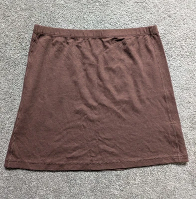 Horny Toad Toad & Co Mini Skirt Women's Size Medium Brown Stripe Stretch Pockets - Image 1 of 4