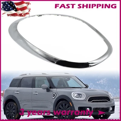 For Mini Cooper Countryman 2011-2016 Headlight Lamp Bezel Trim Chrome Right Side - Image 1 of 4