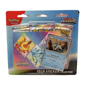 Pokémon Scarlet Violet Prismatic Evolutions Tech Sticker Collection Glaceon Card - Foto 1 di 2