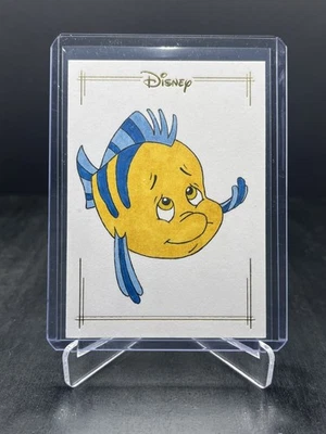 2025 Topps Chrome Disney Flounder Brandon Klein Artist Sketch Card 1/1 - Image 1 of 4
