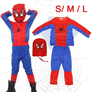 Kids Amazing SpiderMan Cosplay Costume Boys Girls Tobey Maguire Clothes 3-Years - Picture 1 of 32