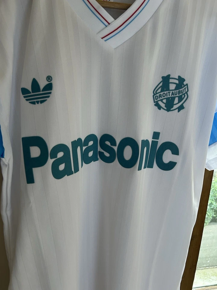 Olympique Marseille 89-91 Heim Fußball Trikot Medium Vintage Retro Panasonic - Bild 1 von 4