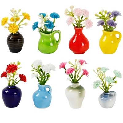 Mini jarrón imán para nevera, lindos jarrones de cerámica imanes para refrigerador, 8... Foto 1 de 4