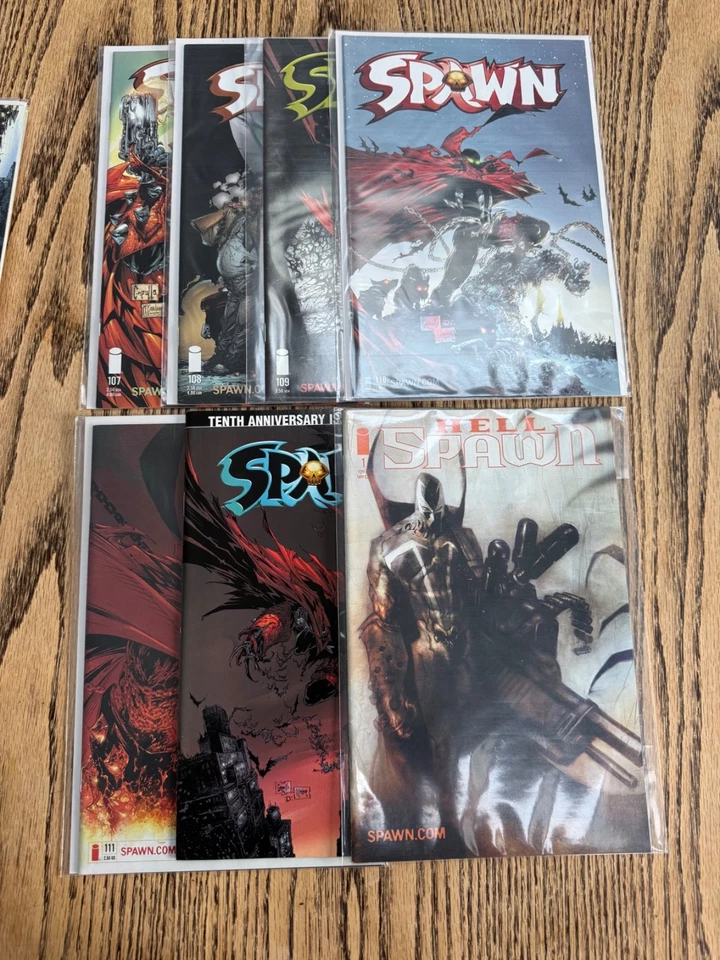 Image Comics Spawn  Issues 107 108 109 110 111 117 (10th Ann.)  & Hell Spawn #1 - Image 1 of 3