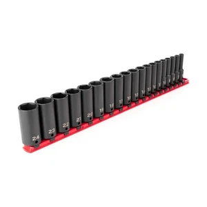 TEKTON 3/8 pulg. Juego de enchufes de impacto Drive Deep de 6 puntos, 19 piezas (6 mm - 24 mm) - Imagen 1 de 3