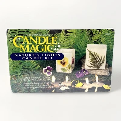 Candle Magic Natures Lights Candle Making Kit Floral Pansies & Ferns NEW SEALED! - Image 1 of 4