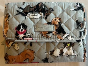 Vera Bradley Best In Show Puppy Dog Print Iconic RFID Riley Compact Wallet - Picture 1 of 4