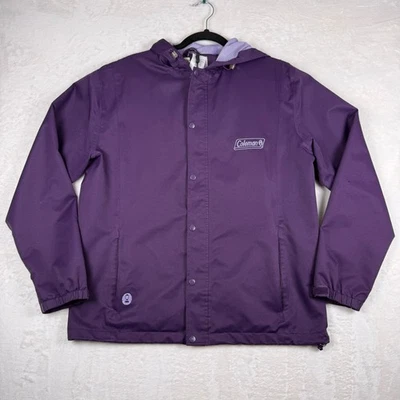 Chaqueta con Capucha Coleman Púrpura Exterior Concha Mediana Senderismo Camping Utilidad Foto 1 de 4