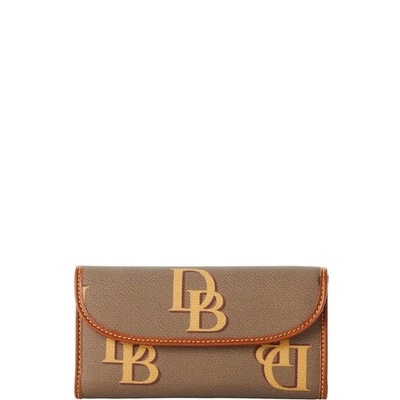 Dooney & Bourke Monogram Continental Clutch Wallet Taupe NWT Boxed - Image 1 of 4