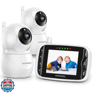HelloBaby Monitor with Camera and Audio, IPS Screen LCD Display Video Baby Mo - Picture 1 of 5