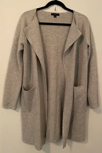 Cárdigan boho plumero talla grande J.Crew Juliette gris mezcla de lana merino para mujer XS - Imagen 1 de 11