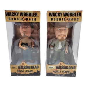Lot of 2 Merle Daryl Dixon The Walking Dead TV Show bobblehead pop wacky wobbler - Picture 1 of 5