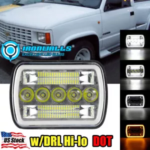 5x7" 7x6 LED Headlights Hi/Lo DRL Beam for Chevrolet C1500 C2500 C3500 Suburban - Picture 1 of 12