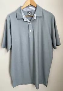 FootJoy FJ Golf Shirt Men Large Gray Short Sleeve Polo Athletic Fit - Picture 1 of 9