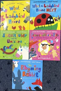 JULIA DONALDSON 5 NEW BOOKS - WHAT THE LADYBIRD HEARD, SUGARLUMP RHYMING RABBIT - Picture 1 of 23