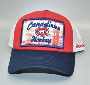 Montreal Canadiens Reebok Mesh Back Script Snapback Cap Hat - Picture 1 of 5