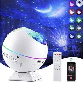 Star Projector, Galaxy Projector Bedroom, LED Night Light Timer Bluetooth Music - Picture 1 of 3