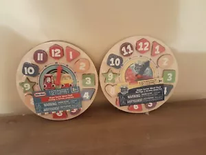 Little Tykes & Blues Clues Shape Selezionatore Orologio Legno SetDi 2 NUOVO - Foto 1 di 7