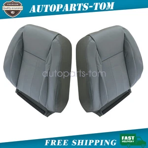For 2006-2009 Dodge Ram 1500 2500 Driver & Passenger Top Leather Seat Cover Gray - Picture 1 of 15