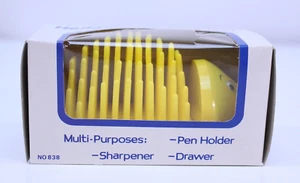 De Colección Organizador de erizo Escritorio Almacenamiento Soporte para bolígrafo Sacapuntas Nuevo NOS AMARILLO - Imagen 1 de 10