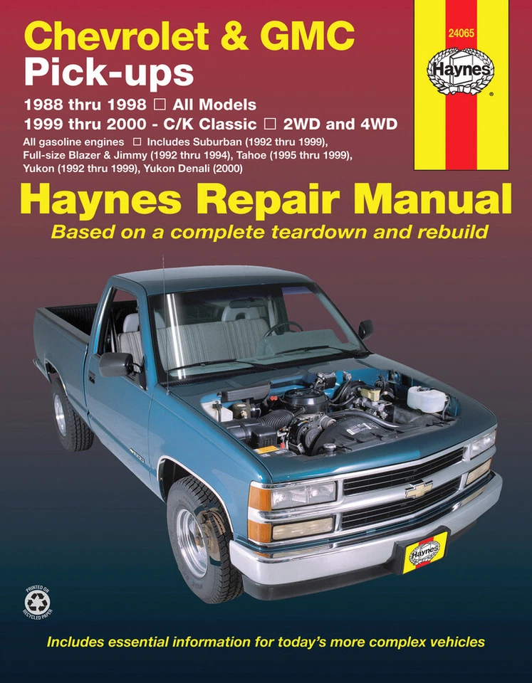 Manual de reparación compatible con 1988-2000 GMC C1500, C2500, C3500, K1500, K2500, K3500 C3500, K3500 Foto 1 de 1
