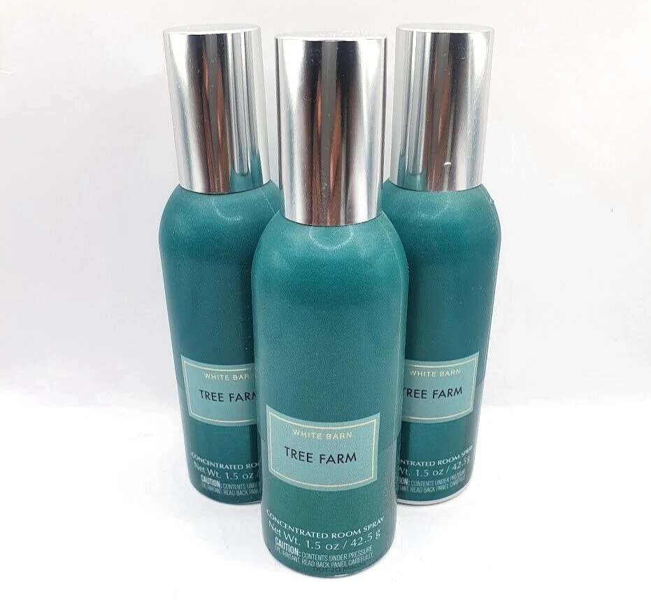 3 Bath & Body Works Tree Farm Concentrated Room Spray Perfume Mist White Barn