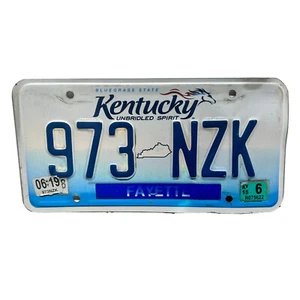 Kentucky KY License Plate ~ 973 NZK ~ In God We Trust Fayette County 06/19 - Picture 1 of 3