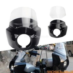 ABS Headlight Fairing w/ 11'' Clear Windshield For Harley Sportster XL 1200 883 - Picture 1 of 9