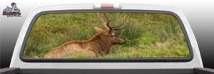 Deer Stag Lying Down Field Grass Rear Window Graphic Decal SUV Truck Car Perf - Picture 1 of 2