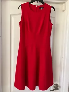 Tommy Hilfiger Red Fit Flare Dress Sz8 Womens Sleeveless measurements in descrip - Picture 1 of 7