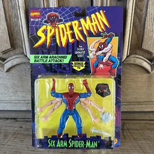 Vintage Spider-Man Animated Series Six Arm Spider-Man Toy Biz 1995 NEW - Picture 1 of 10