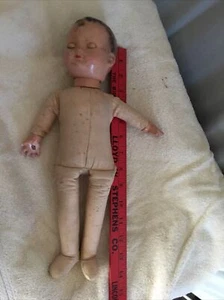 Muñeca bebé composición vintage. "Como se encontró" 14” Cara linda años 20-30 s7 - Imagen 1 de 16