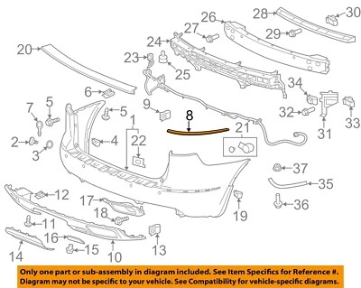 Buick GM OEM 13-16 Enclave-Bumper Trim-Molding Left 20983435 - Image 1 of 2