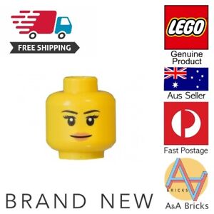 Lego 50 New Yellow Minifig Head Dual Sided Female Digital Eye Glasses Pink Lip