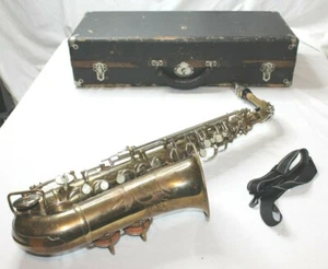 Saxofón Trebor Alto con estuche de saxofón vintage estarcido - Imagen 1 de 6