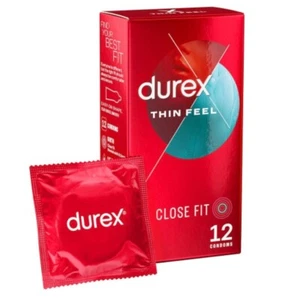 Durex Thin Feel Close Fit Condoms for More Sensitivity - Pack of 12 - Picture 1 of 3