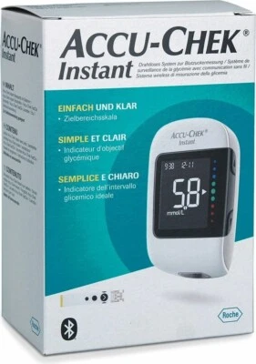 MISURATORE ACCU-CHEK INSTANT ROCHE kit SISTEMA controllo GLICEMIA + 10  strisce - Immagine 1 di 2