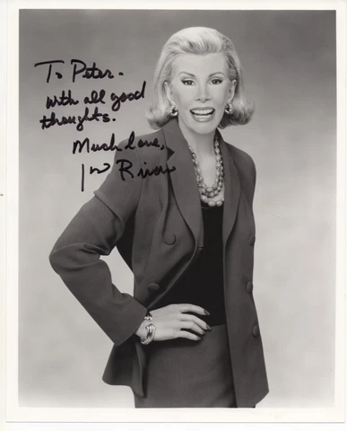 Signed JOAN RIVERS Beautiful Autographed 8x10 Photo TONIGHT SHOW Stand Up Comic Cover