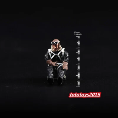 1/48 WWII Male Pilot soldier Mask Scene Miniatures Figures For Cars Vehicle - Image 1 of 4