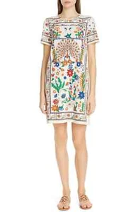 Tory Burch KERRY PEACOCK Short Sleeve Tshirt Dress XL XLARGE Pima Cotton 34.5x24 - Picture 1 of 18