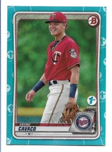 2020 Bowman Draft 1st Edition Sky Blue Foil Keoni Cavaco #BD-22 Minnesota Twins - Picture 1 of 2