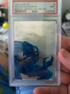 1995 Fleer Flair Marvel Annual Holoblast #6 Venom Vs Demogoblin Insert PSA 9 - Picture 1 of 5