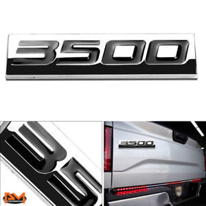 "3500"Polished Metal 3D Decal Black Emblem Exterior Sticker For Chevrolet/GMC