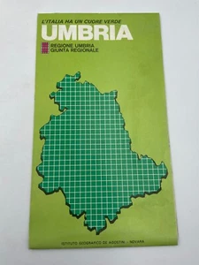 L'Italia ha un cuore verde Umbria Carta stradale Monumenti De Agostini 1980 - Picture 1 of 1